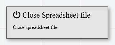 Close Spreadsheet Icon