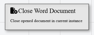 Close Word Document Icon