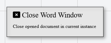 Close Word Window Icon